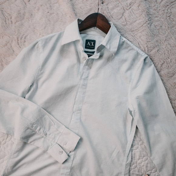 Armani Exchange Blue Shirt - Slim Fit - Picture 5 of 8